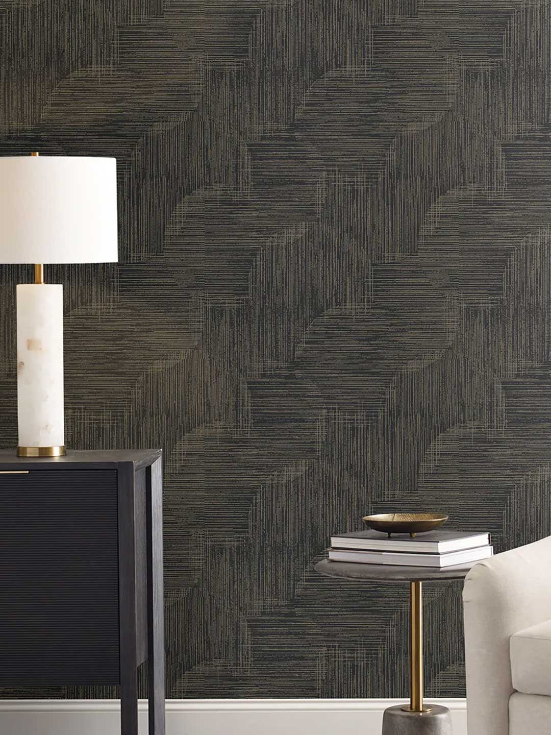 Eclipse Wallpaper with Metallic crosshatch effect