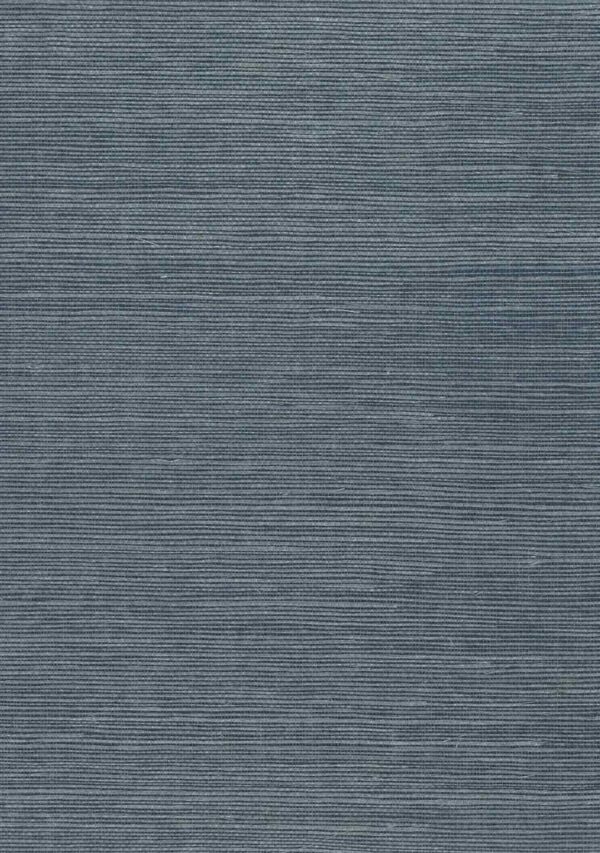 Sisal Wallpaper natural grass in Aegean Blue at The Wallcovering Collective