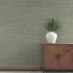 Woven Ramie wallcovering by Carlisle and Co in sage