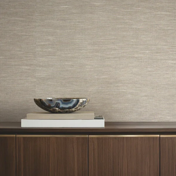 Rhea Weave wallcovering by Carlisle and Co in Oatmeal